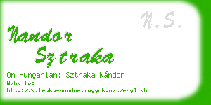 nandor sztraka business card